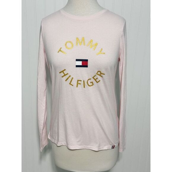 Tommy Hilfiger Sports Women's Crew Neck Long Sleeve Pullover Top Pink Size Small - Picture 1 of 9